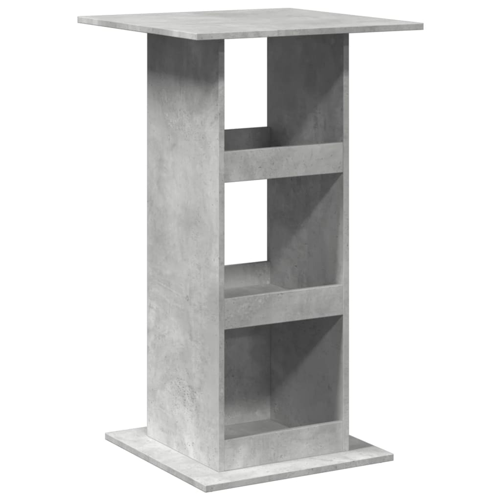 Tavolo Bar Portaoggetti Grigio Cemento 60x60x102 cm Multistrato 854331