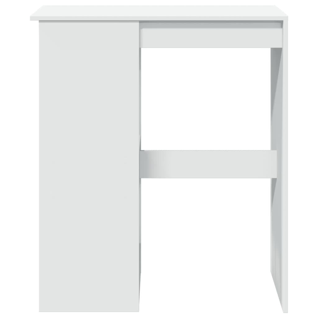 Tavolo Bar con Rastrelliera Bianco 90x47,5x103,5 cm Truciolato 854337