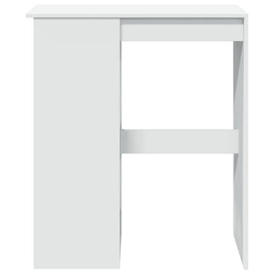 Tavolo Bar con Rastrelliera Bianco 90x47,5x103,5 cm Truciolato 854337