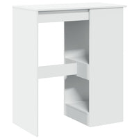 vidaXL Tavolo Bar con Rastrelliera Bianco 90x47,5x103,5 cm Truciolato