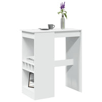 vidaXL Tavolo Bar con Rastrelliera Bianco 90x47,5x103,5 cm Truciolato