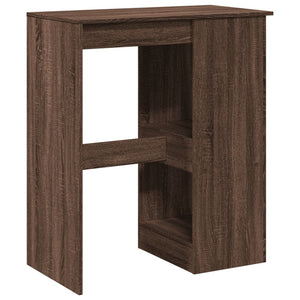 vidaXL Tavolo Bar con Rastrelliera Marrone 90x47,5x103,5cm Multistrato