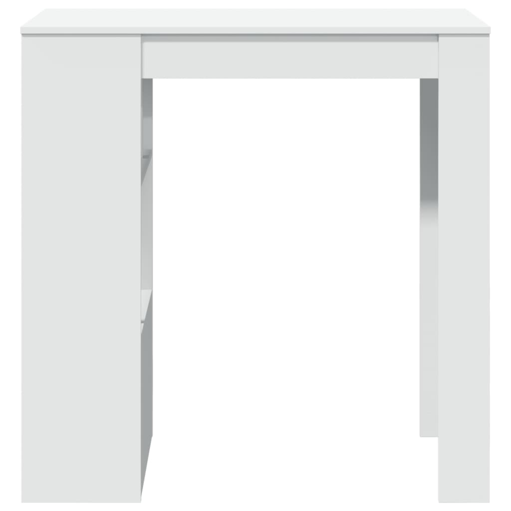 Tavolo Bar con Rastrelliera Bianco 102x50x103,5 cm Multistrato 854355