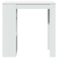 Tavolo Bar con Rastrelliera Bianco 102x50x103,5 cm Multistrato 854355