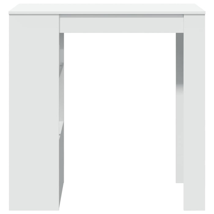 Tavolo Bar con Rastrelliera Bianco 102x50x103,5 cm Multistrato 854355