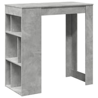 Tavolo Bar con Rastrelliera Grigio 102x50x103,5 cm Multistrato 854358