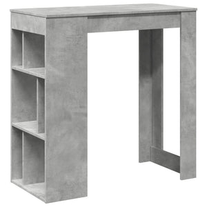 Tavolo Bar con Rastrelliera Grigio 102x50x103,5 cm Multistrato 854358