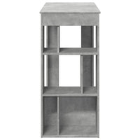 Tavolo Bar con Rastrelliera Grigio 102x50x103,5 cm Multistrato 854358