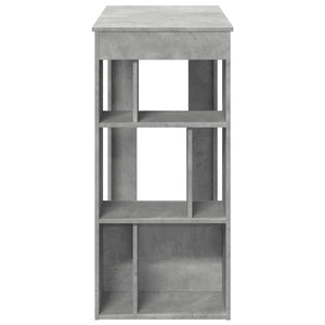 Tavolo Bar con Rastrelliera Grigio 102x50x103,5 cm Multistrato 854358