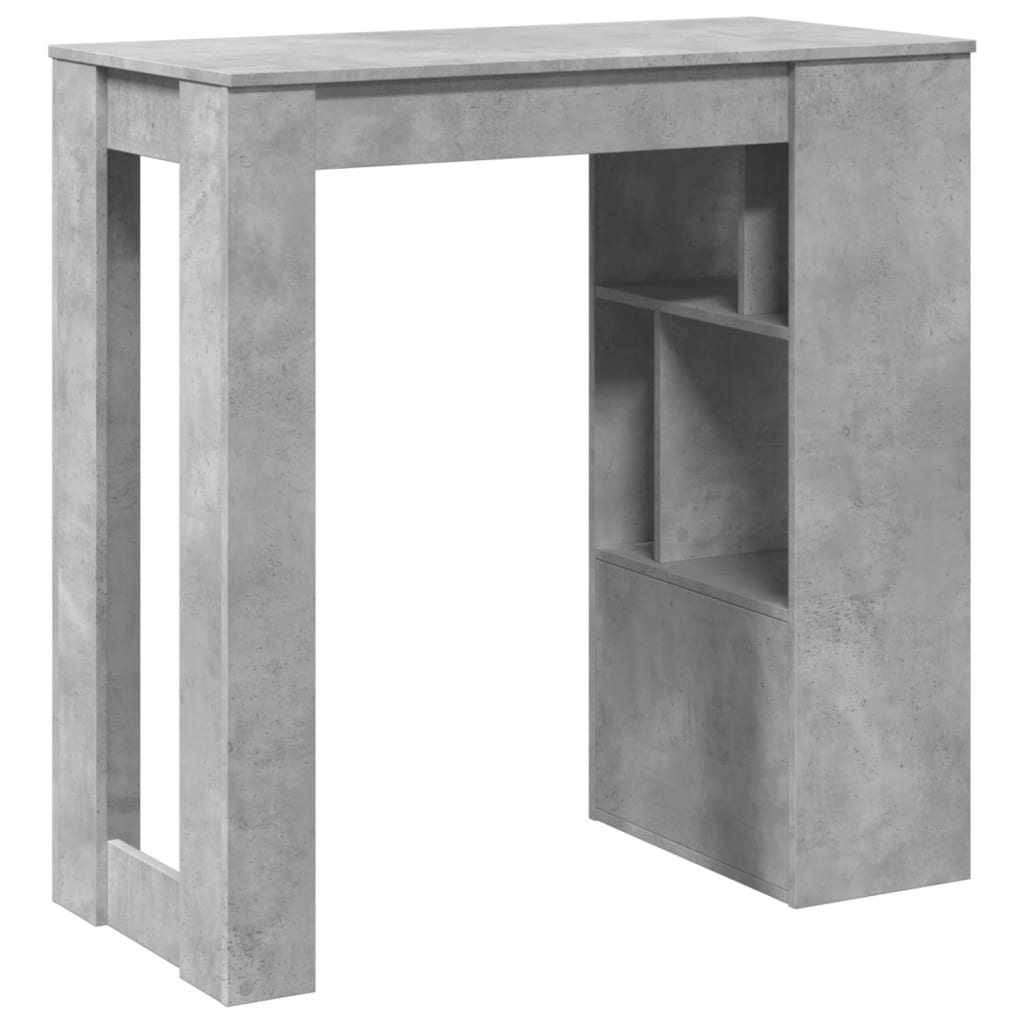 Tavolo Bar con Rastrelliera Grigio 102x50x103,5 cm Multistrato 854358