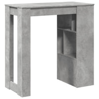 Tavolo Bar con Rastrelliera Grigio 102x50x103,5 cm Multistrato 854358