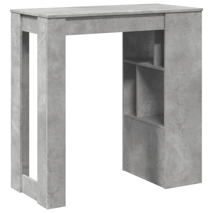 Tavolo Bar con Rastrelliera Grigio 102x50x103,5 cm Multistrato 854358
