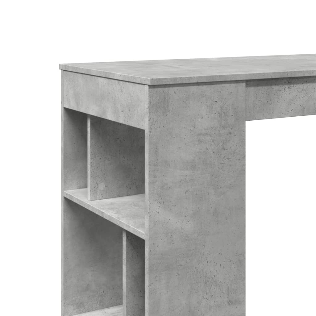 Tavolo Bar con Rastrelliera Grigio 102x50x103,5 cm Multistrato 854358