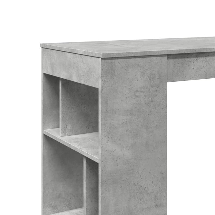 Tavolo Bar con Rastrelliera Grigio 102x50x103,5 cm Multistrato 854358