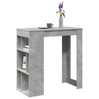 Tavolo Bar con Rastrelliera Grigio 102x50x103,5 cm Multistrato 854358