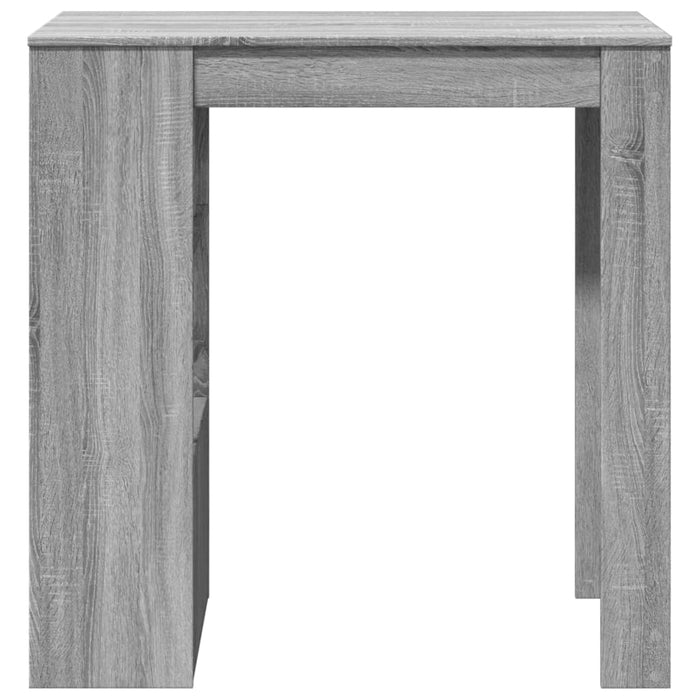 Tavolo Bar con Rastrelliera Grigio 102x50x103,5 cm Multistrato 854360