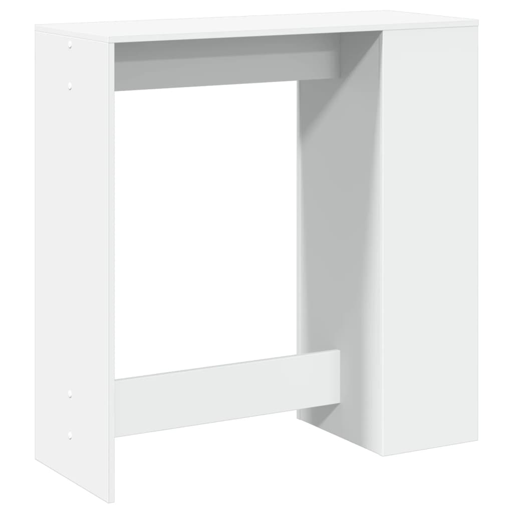 Tavolo Bar con Rastrelliera Bianco 101x40x103,5 cm Multistrato 854364