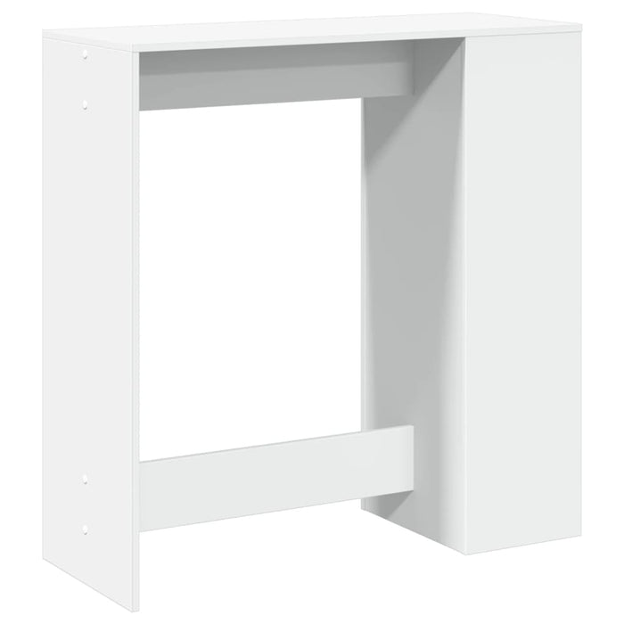 Tavolo Bar con Rastrelliera Bianco 101x40x103,5 cm Multistrato 854364