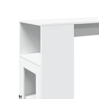 Tavolo Bar con Rastrelliera Bianco 101x40x103,5 cm Multistrato 854364