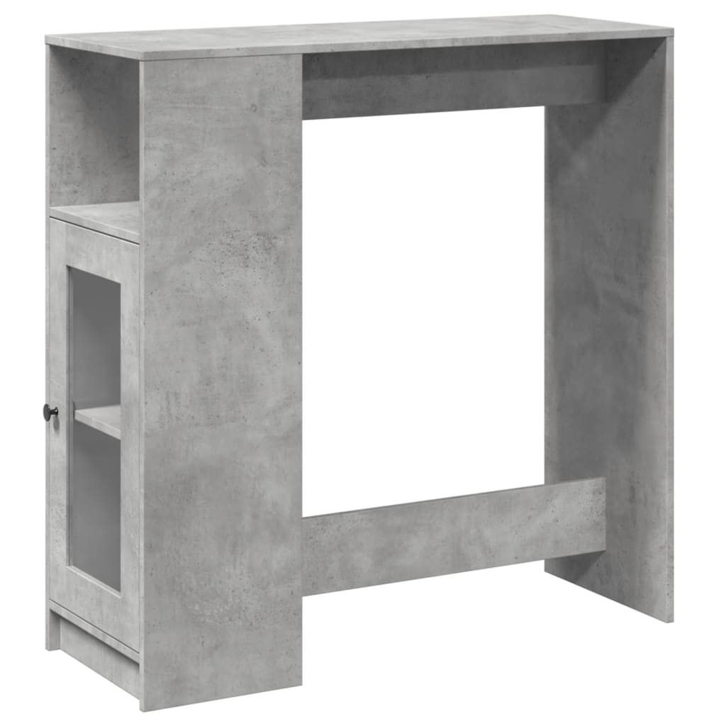 Tavolo Bar con Rastrelliera Grigio 101x40x103,5 cm Multistrato 854367