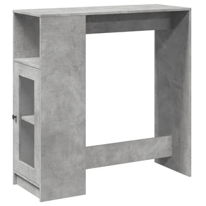Tavolo Bar con Rastrelliera Grigio 101x40x103,5 cm Multistrato 854367