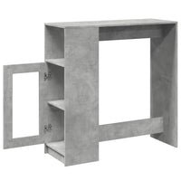 Tavolo Bar con Rastrelliera Grigio 101x40x103,5 cm Multistrato 854367