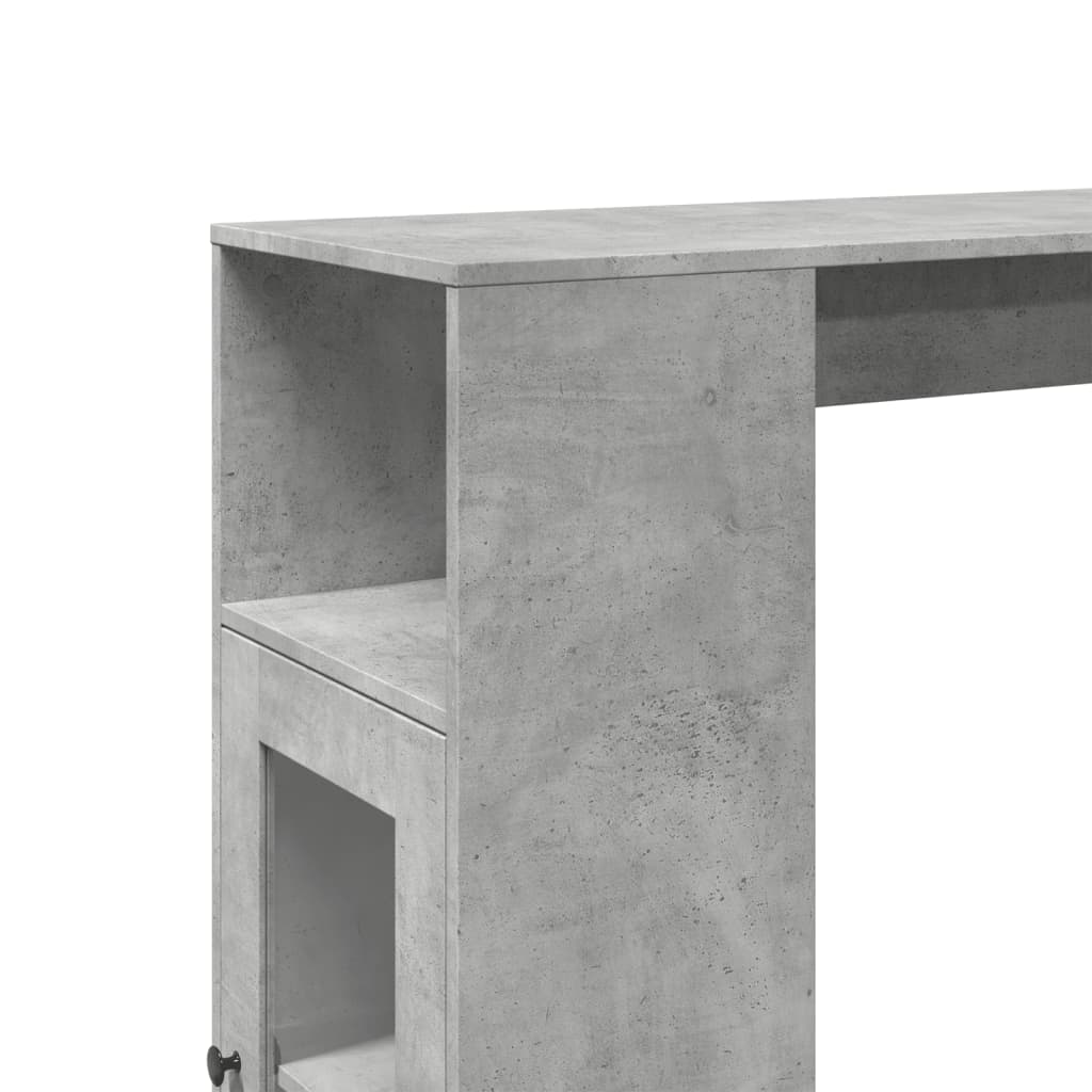 Tavolo Bar con Rastrelliera Grigio 101x40x103,5 cm Multistrato 854367