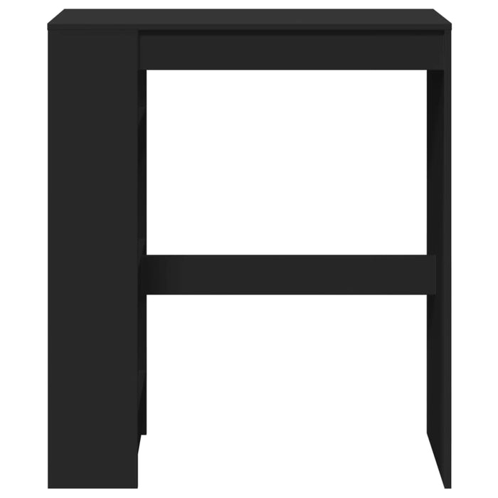 Tavolo Bar con Rastrelliera Nero 90x40x103,5 cm Multistrato 854374