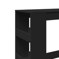 Tavolo Bar con Rastrelliera Nero 90x40x103,5 cm Multistrato 854374