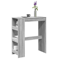 Tavolo Bar con Rastrelliera Grigio 90x40x103,5 cm Multistrato 854378