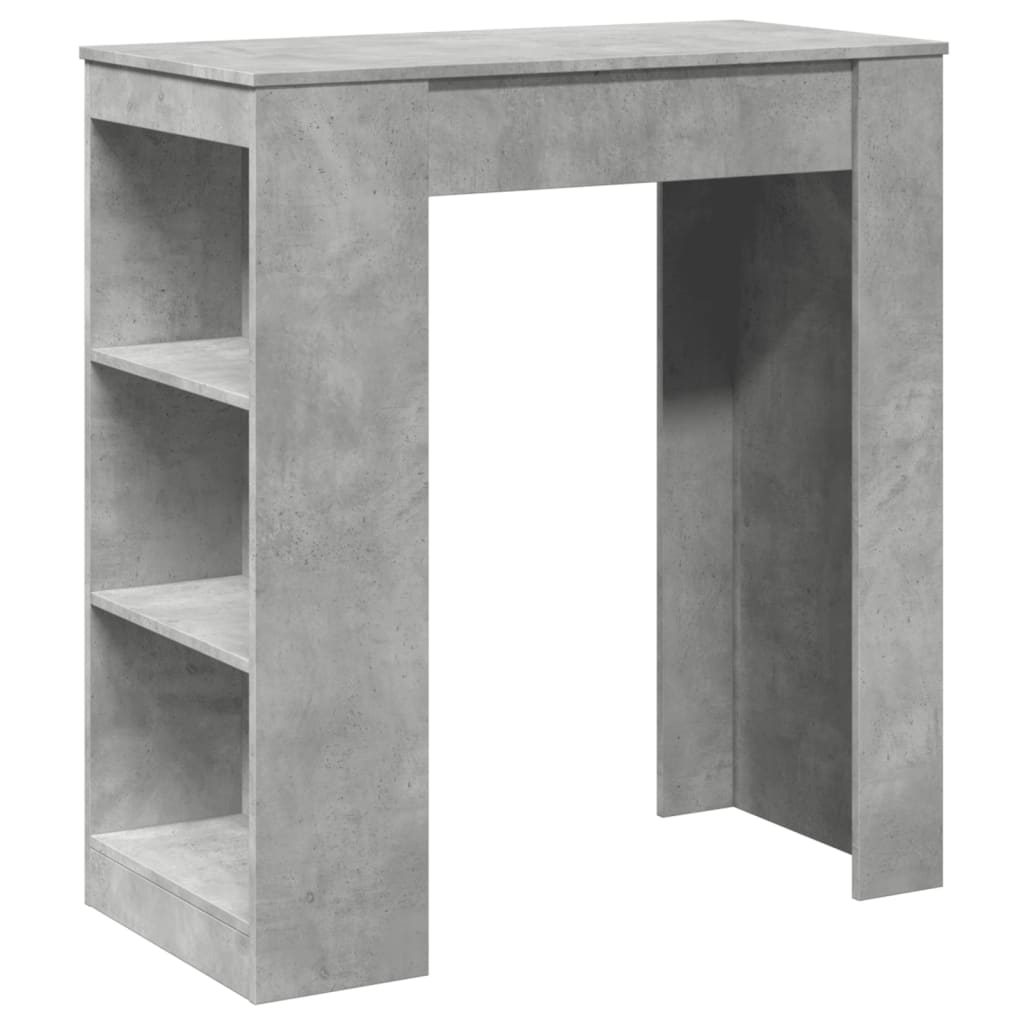 Tavolo Bar con Rastrelliera Grigio 95x47x103,5 cm Multistrato 854385