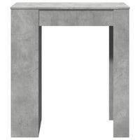 Tavolo Bar con Rastrelliera Grigio 95x47x103,5 cm Multistrato 854385