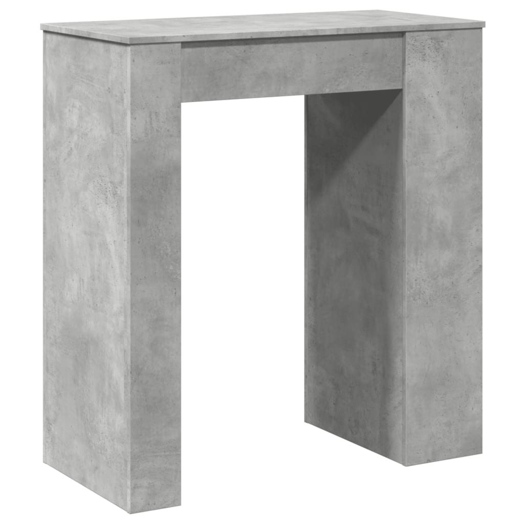 Tavolo Bar con Rastrelliera Grigio 95x47x103,5 cm Multistrato 854385