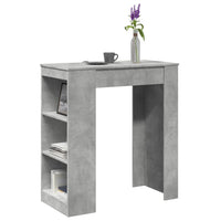 Tavolo Bar con Rastrelliera Grigio 95x47x103,5 cm Multistrato 854385