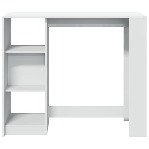 Tavolo Bar con Ripiano Bianco 124x46x103,5 cm in Truciolato 854391