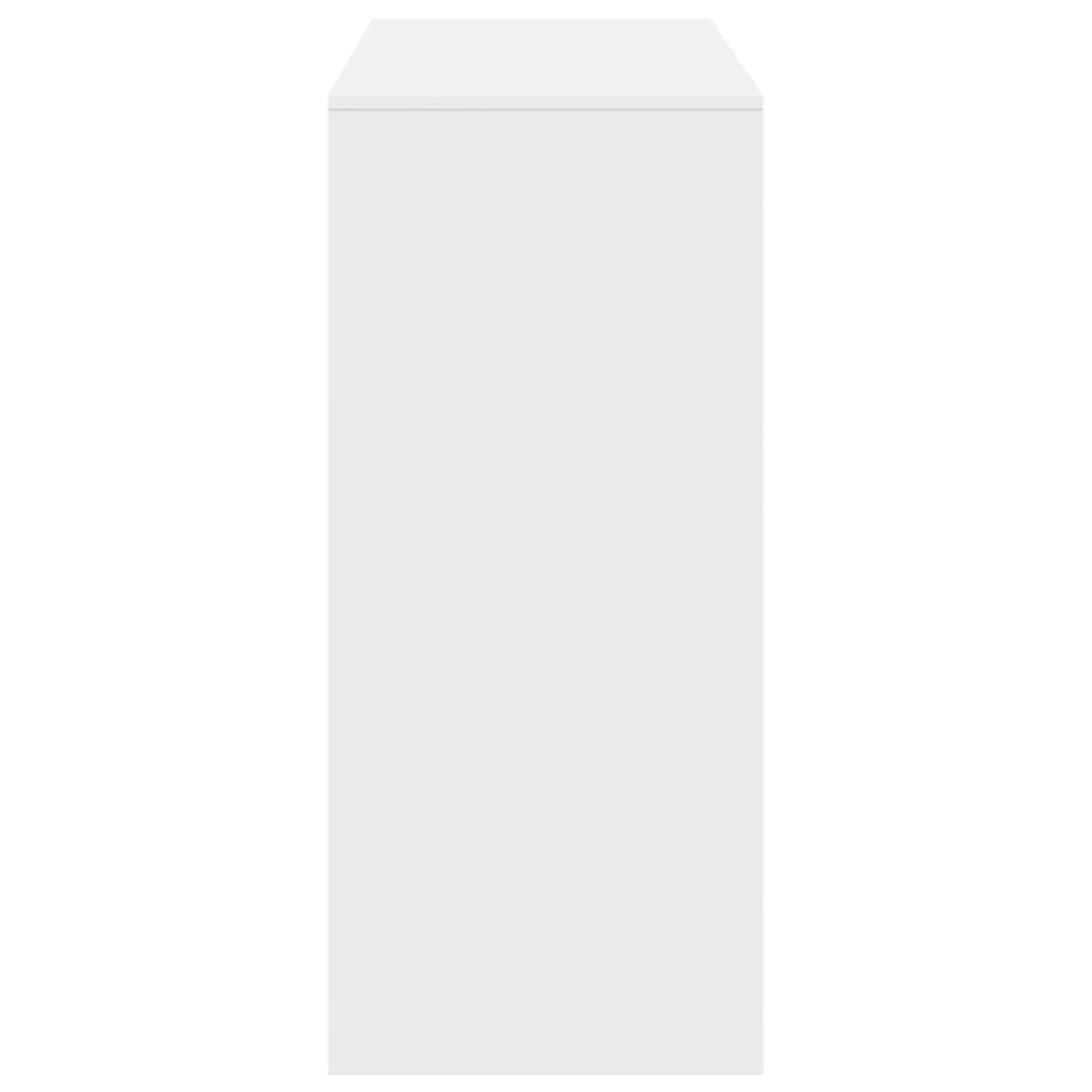 Tavolo Bar con Ripiano Bianco 124x46x103,5 cm in Truciolato 854391