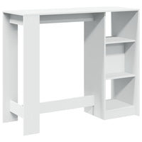 Tavolo Bar con Ripiano Bianco 124x46x103,5 cm in Truciolato 854391