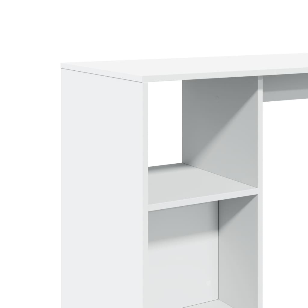 Tavolo Bar con Ripiano Bianco 124x46x103,5 cm in Truciolato 854391