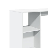 Tavolo Bar con Ripiano Bianco 124x46x103,5 cm in Truciolato 854391