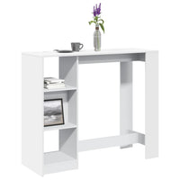 Tavolo Bar con Ripiano Bianco 124x46x103,5 cm in Truciolato 854391
