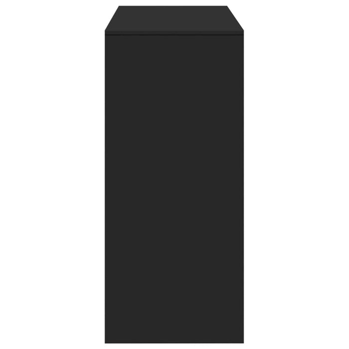 Tavolo Bar con Ripiano Nero 124x46x103,5 cm Legno Multistrato 854392