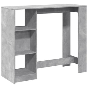 Tavolo Bar Ripiano Grigio Cemento 124x46x103,5 cm Multistrato 854394