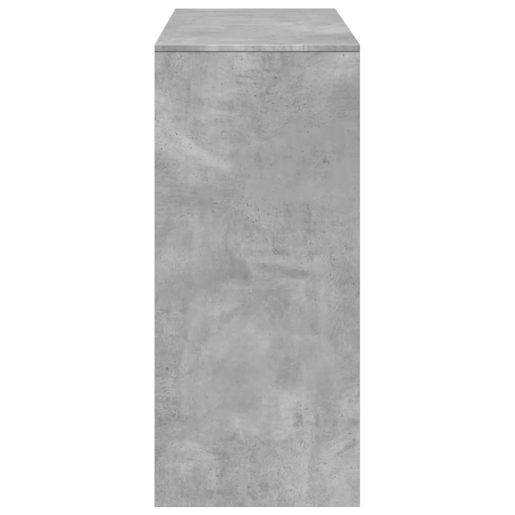 Tavolo Bar Ripiano Grigio Cemento 124x46x103,5 cm Multistrato 854394