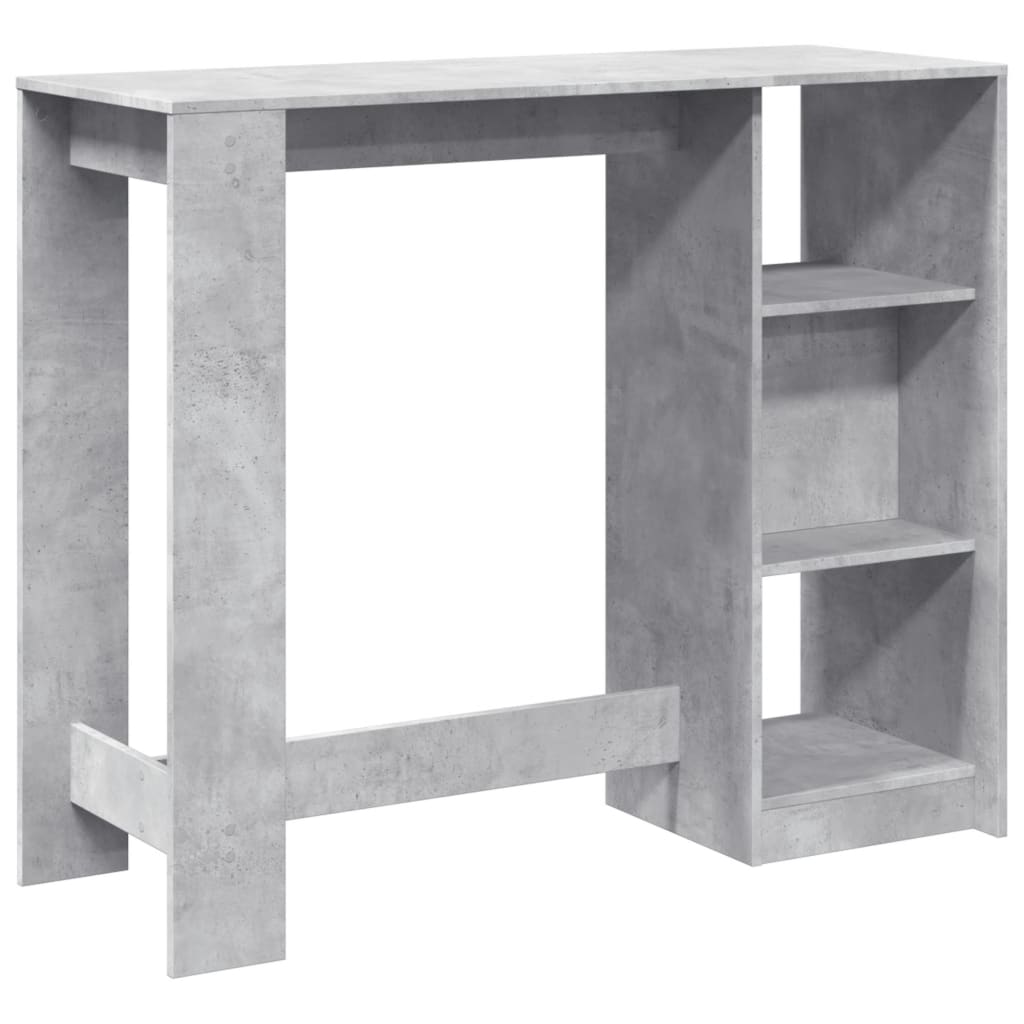 Tavolo Bar Ripiano Grigio Cemento 124x46x103,5 cm Multistrato 854394