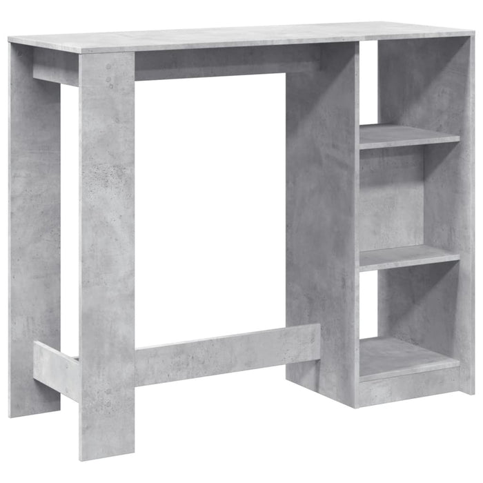 Tavolo Bar Ripiano Grigio Cemento 124x46x103,5 cm Multistrato 854394