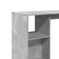 Tavolo Bar Ripiano Grigio Cemento 124x46x103,5 cm Multistrato 854394