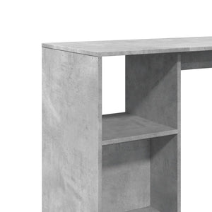 Tavolo Bar Ripiano Grigio Cemento 124x46x103,5 cm Multistrato 854394