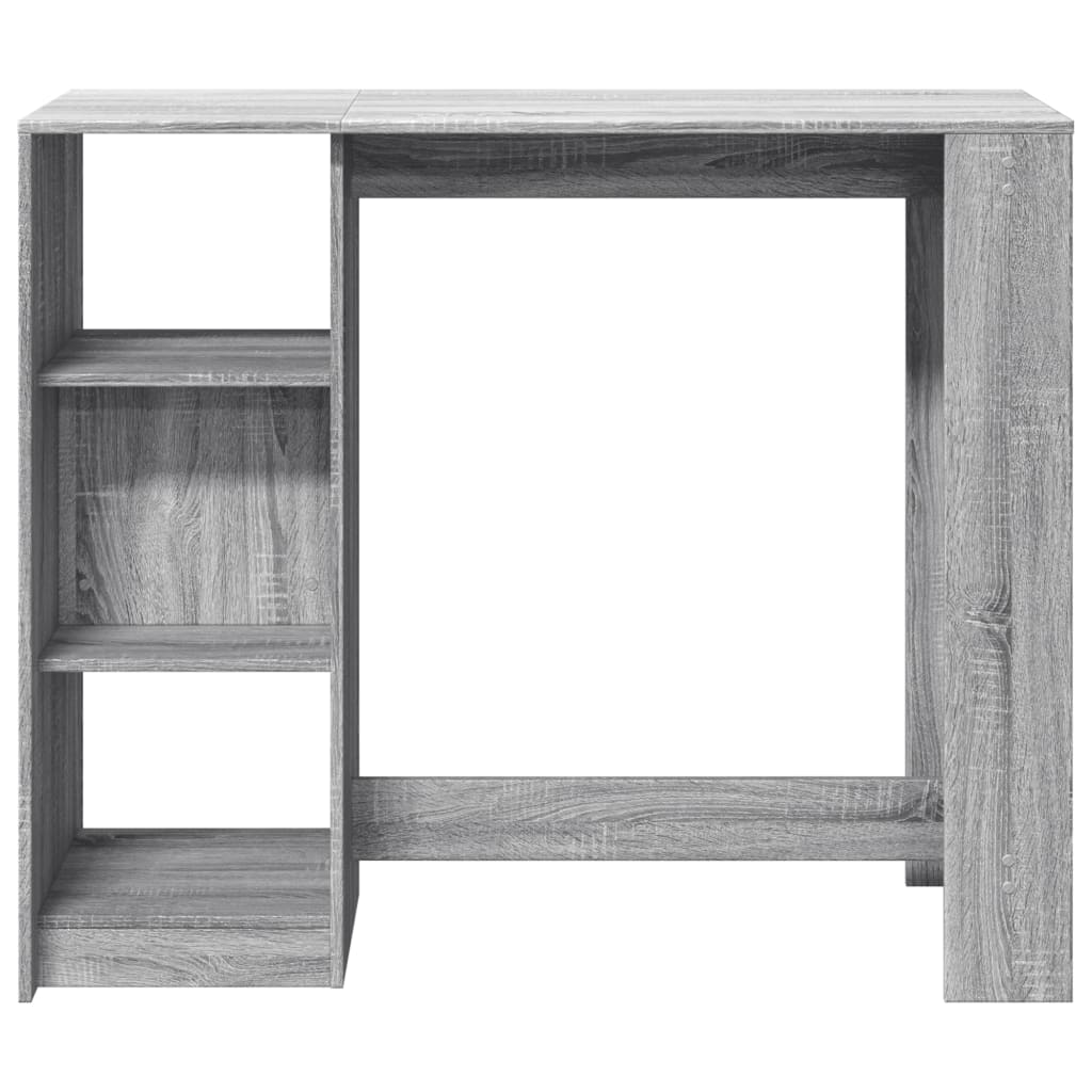 Tavolo Bar con Ripiano Grigio Sonoma 124x46x103,5cm Multistrato 854396