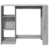 Tavolo Bar con Ripiano Grigio Sonoma 124x46x103,5cm Multistrato 854396