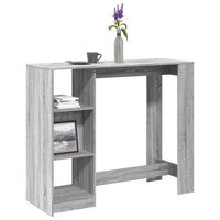 Tavolo Bar con Ripiano Grigio Sonoma 124x46x103,5cm Multistrato 854396